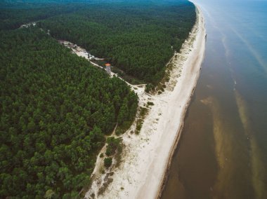 Cape Kolka, Baltık Denizi, Letonya Hava görünümünü. Yaz görünümü.