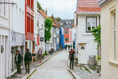Bergen, Norveç'te ahşap evler