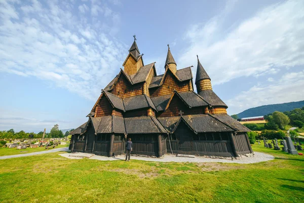 Igreja de Heddal stave, Noruega — Fotografia de Stock