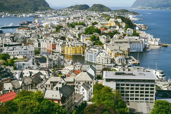 Alesund cityscape, Norsko — Stock fotografie