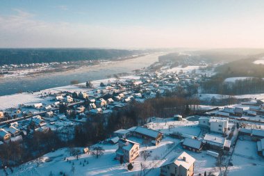 Buz sabahları yüzer. Kaunas Eyaleti, Litvanya