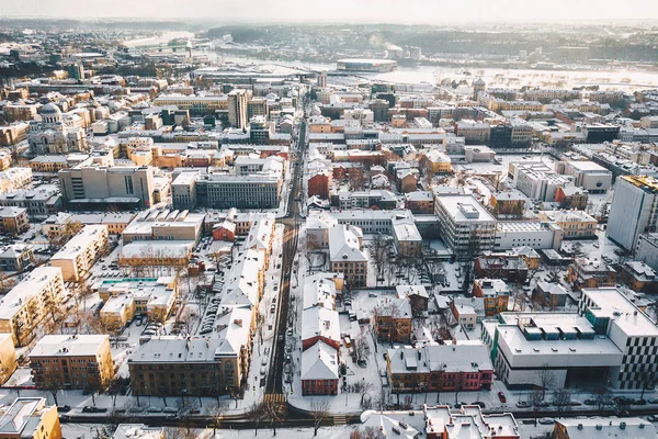Město po silném sněhu — Stock fotografie
