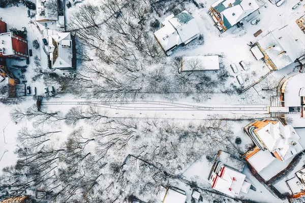 Cidade após neve pesada — Fotografia de Stock