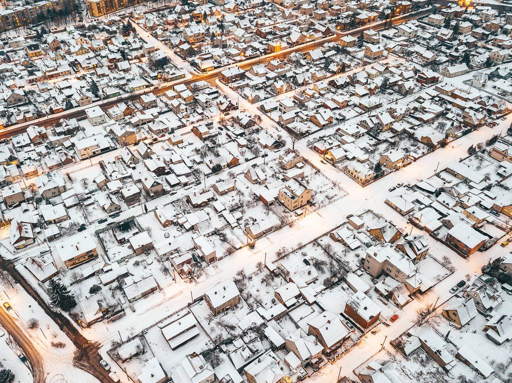 City after heavy snow