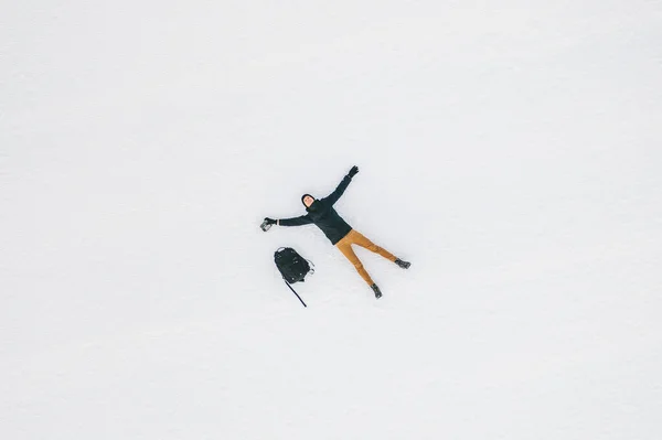 Drone Antenn Utsikt Över Snöiga Berg Kronplatz Italien Det Ett — Stockfoto