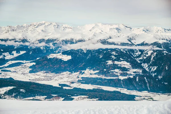 Estación Esquí Kronplatz Dolomitas Italianas Durante Soleado Día Invierno Europa — Foto de Stock