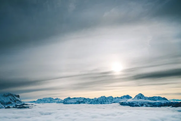 Estación Esquí Kronplatz Dolomitas Italianas Durante Soleado Día Invierno Europa — Foto de Stock