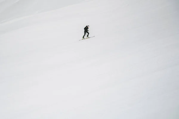 Kronplatz Tirol Del Sur Italia Noviembre 2019 Esquiador Una Pista — Foto de Stock