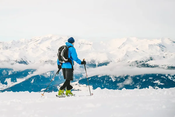 Kronplatz Tirol Del Sur Italia Noviembre 2019 Esquiador Una Pista — Foto de Stock