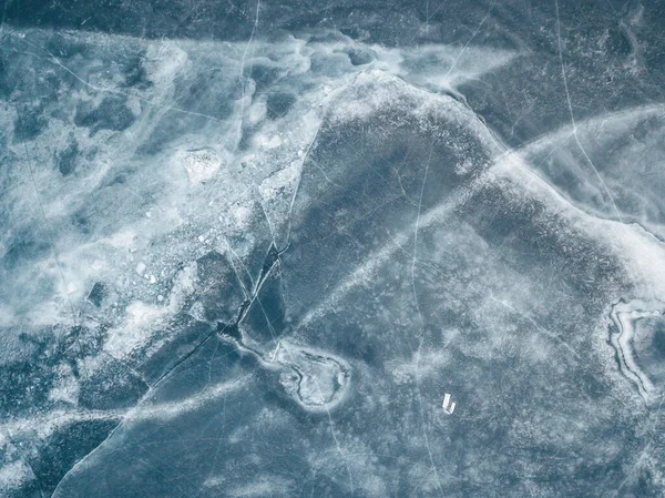 Вид Замёрзшего Озера Беспилотника Каунасе Литва — стоковое фото