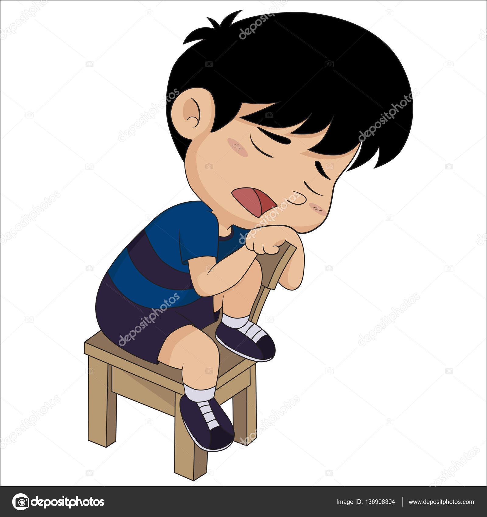 Cute Kid sleep in the classroom. Stock Vector by ©eempris.hotmail.com  136908304, image size:1600x1700