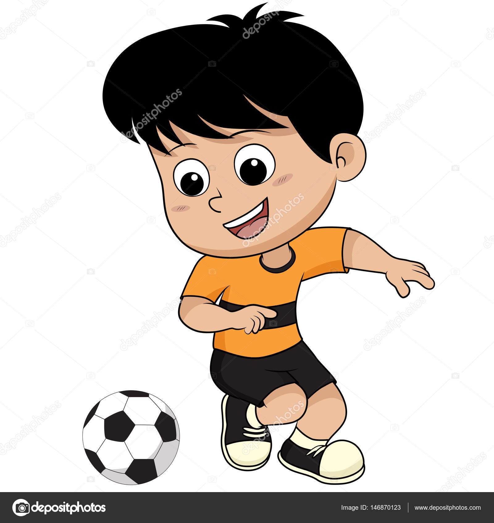 Cartoon voetbal kid — Stockvector © eempris.hotmail.com ...