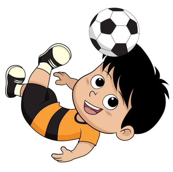 Dessin animé football enfant . — Image vectorielle