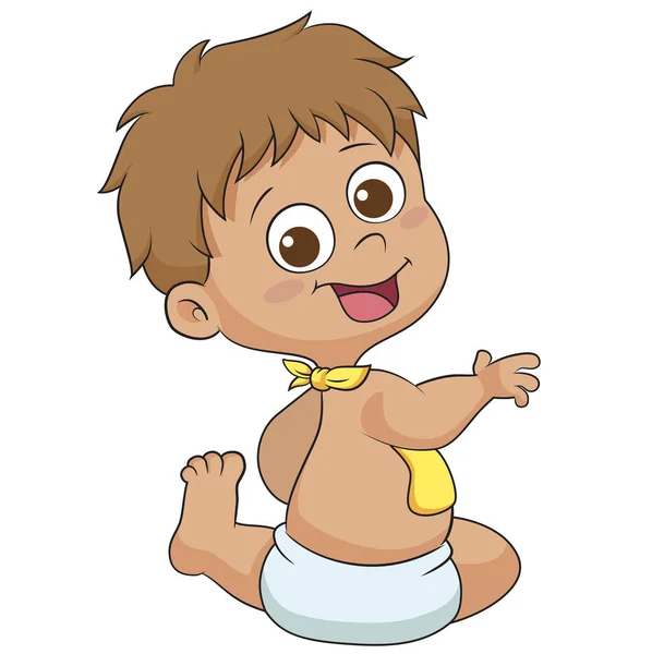 Schattige baby blij — Stockvector