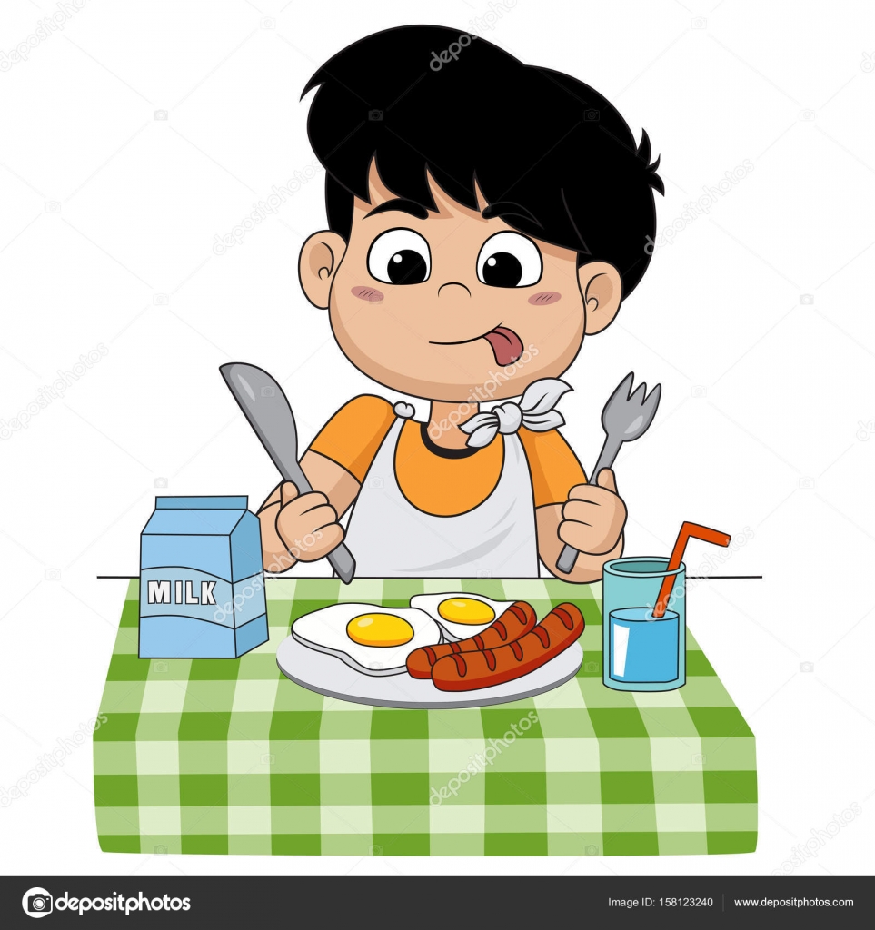 Enfant Qui Mange Images Vectorielles Enfant Qui Mange Vecteurs Libres De Droits Depositphotos