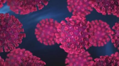 3D, eskiden 2019-nCoV olarak bilinen solunum sendromu virüsü Coronavirus 2 COVID-19 'un (SARS-CoV-2) görüntüsü