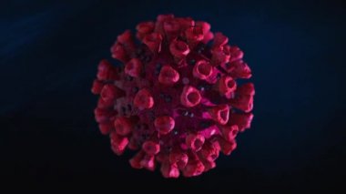 3D, eskiden 2019-nCoV olarak bilinen solunum sendromu virüsü Coronavirus 2 COVID-19 'un (SARS-CoV-2) görüntüsü