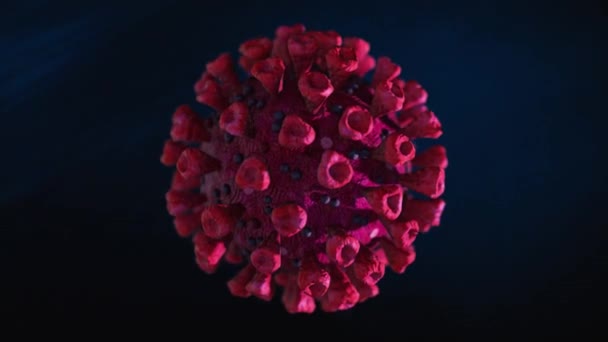 Vykreslený Obraz Viru Respiračního Syndromu Koronaviru Covid Sars Cov Dříve — Stock video
