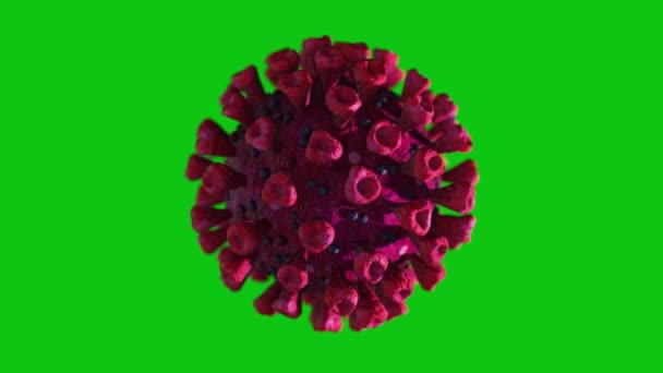 Αποδιδόμενη Εικόνα Του Ιού Του Αναπνευστικού Συνδρόμου Coronavirus Covid Sars — Αρχείο Βίντεο