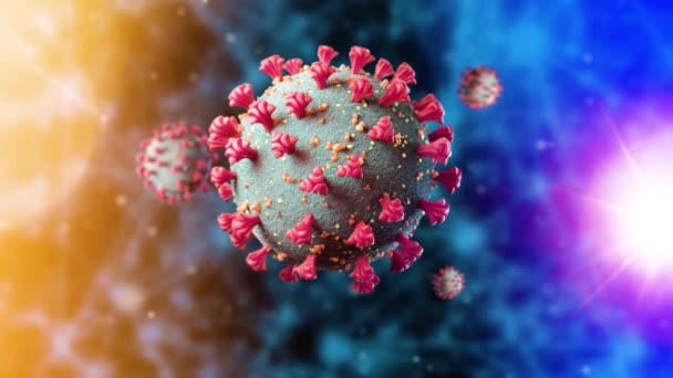 Coronavirus Renderizado Vídeo Del Virus Del Síndrome Respiratorio Corona Virus — Vídeo de stock