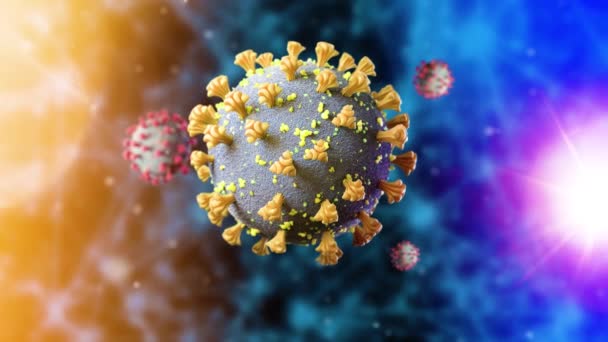 Coronavirus Genetic Mutation Covid Illustration Renderizado Vídeo Alteración Secuencia Nucleotídica — Vídeo de stock
