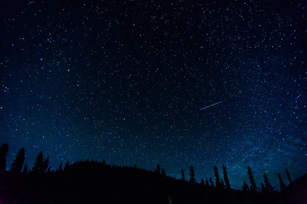 Mavi karanlık gece gökyüzüne bir evren arka plan olarak birçok başlar.