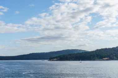 Boğazı of Georgia Vancouver ve Victoria British Columbia Kanada arasında.