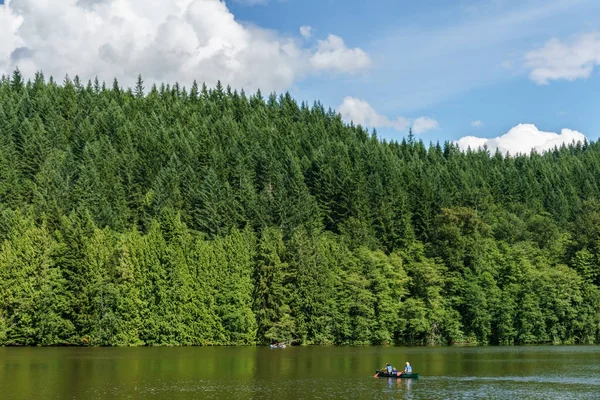 Alice Gölü yeşil orman ve mavi gökyüzü yaz gün Squamish Amerika Birleşik Devletleri.