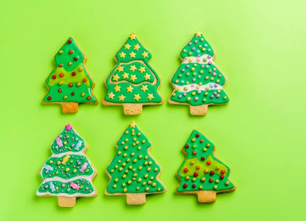 Navidad diferente forma galletas invierno selebración fondo . —  Fotos de Stock