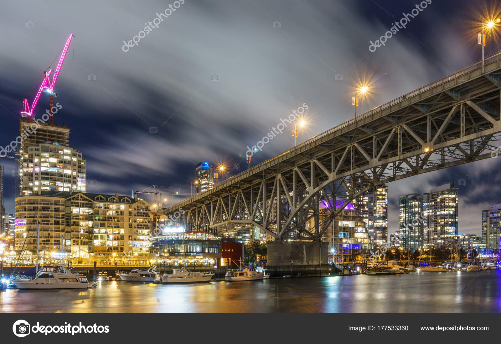 Vancouver Canada December 15 2017 Granville Bridge And