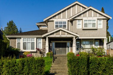 Vancouver, British Columbia, Kanada - 24 Nisan 2019 Britanya Kolumbiyası Kanada baharında Muhteşem Quilchena Parkı.