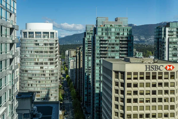 Vancouver, Kanada - 27. April 2019: Moderne Gebäude in der Innenstadt aus der Vogelperspektive. — Stockfoto
