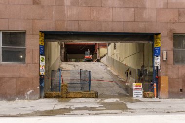 Vancouver, Kanada - 17 Mayıs 2019: Eski Kanada merkez binası yapım aşamasında.
