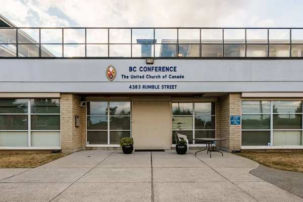Burnaby Canadá Junio 2019 Fachada Conferencia Iglesia Unida Canada — Foto de Stock