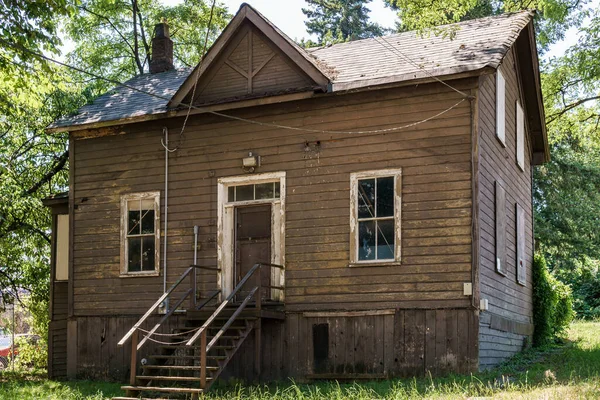 Novo Westminster Canada Junho 2019 Antiga Abandonada Casa Madeira Centro — Fotografia de Stock