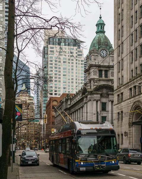 Vancouver Kanada Februar 2020 Öffentlicher Transit Translink Bus Auf Einer — Stockfoto