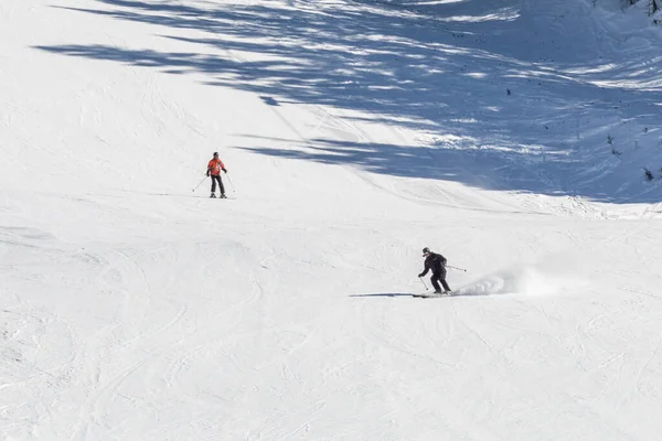 Fairmont Hot Springs Canada March 2020 Freeride Skier Going Hill — 图库照片