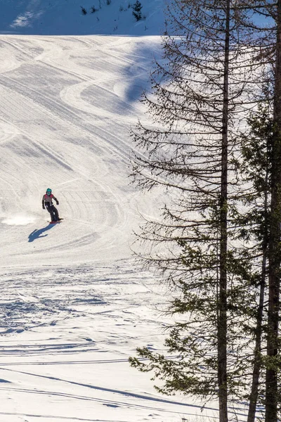 Fairmont Hot Springs Canada March 2020 Freeride Skier Going Hill — Stock Photo, Image