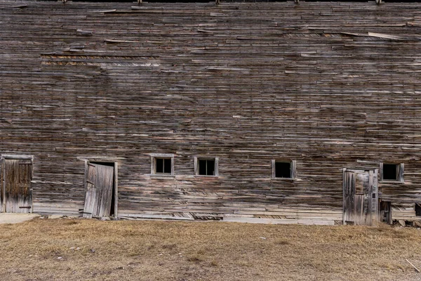 Abandoned Weathered Barn Close View Rustic Wall — Stock Photo, Image