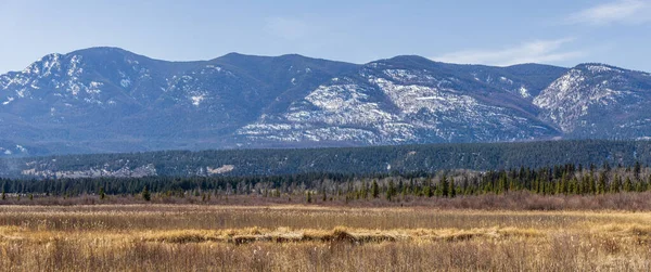 big valley near columbia lake with rocky mountains east kootenay Canada