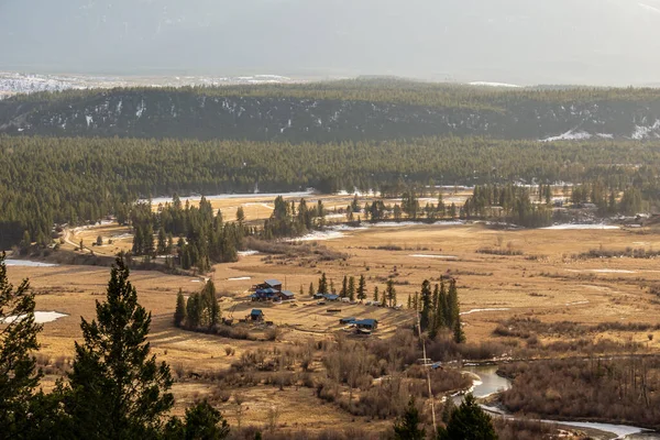 calm evening large valley East Kootenay british columbia