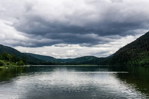 Badai Awan Atas Paul Danau Inggris Kolumbia Canada — Stok Foto