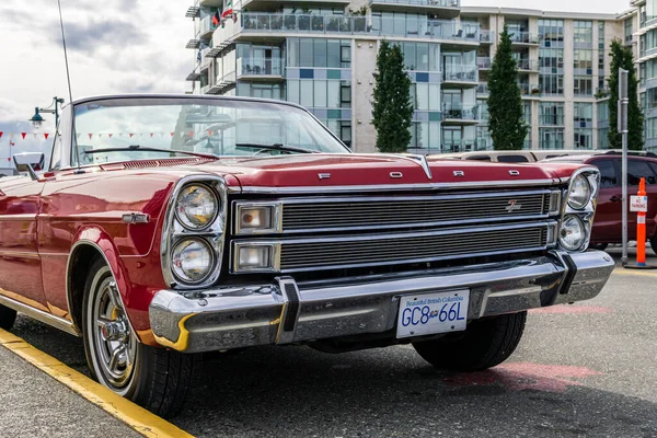 Sidney Canada July 2019 Classic Convertible Red Ford Street — Stock Photo, Image