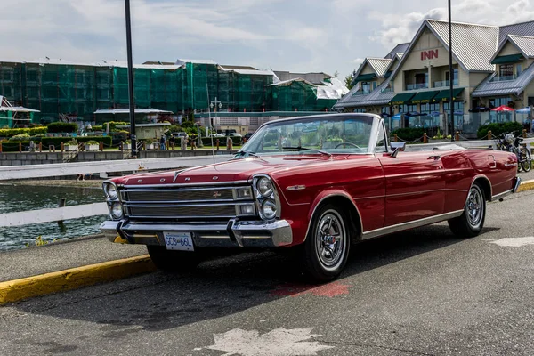 Sidney Canada July 2019 Classic Convertible Red Ford Street — Stock Photo, Image