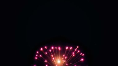 gece gökyüzünde güzel havai fişek gösterisi