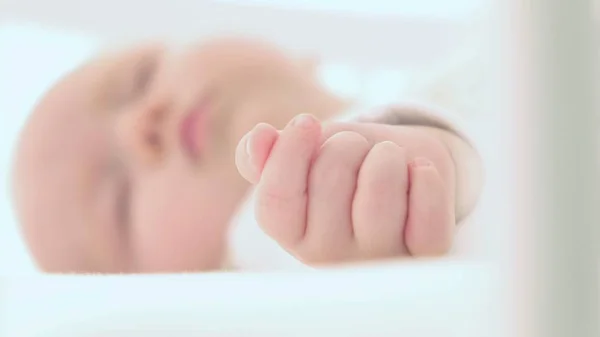 Happy baby a sleep on the bed