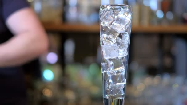 Expertul barman face cocktail la bar — Videoclip de stoc