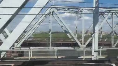 mountain road view from the car while driving in cloudy weather handheld shot pov