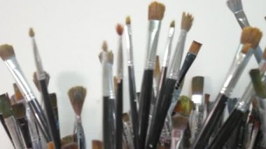 Fırçalar sanatçılar Studio bir dizi
