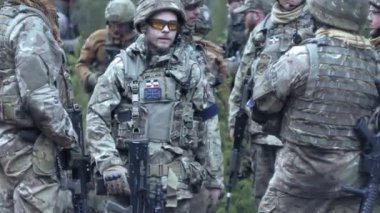 Rusya, Novgorod - 21 Nisan 2018: Beat, Nizhny Novgorod içinde toplama paintball takım